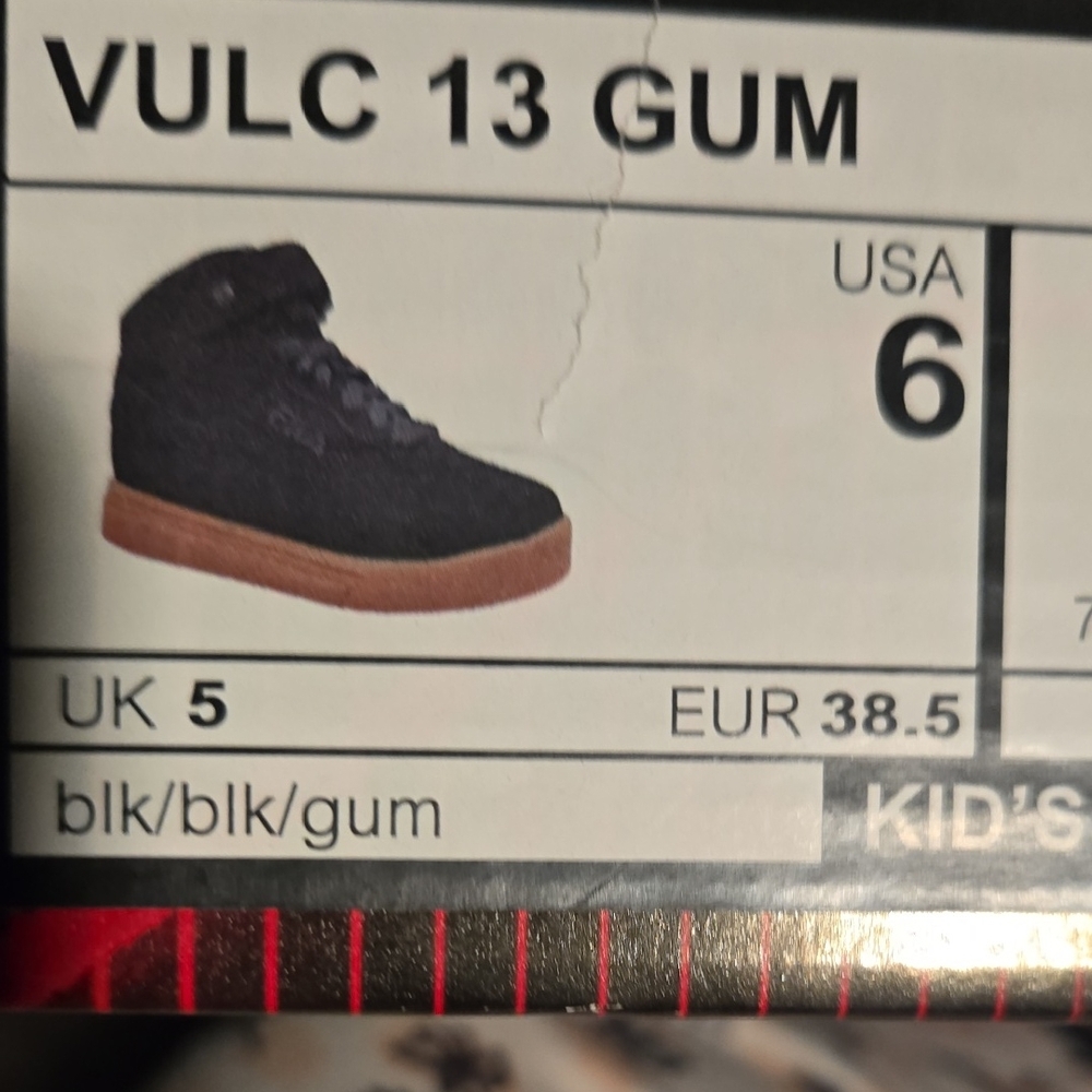 Fila Kids Black and Gum Sneakers